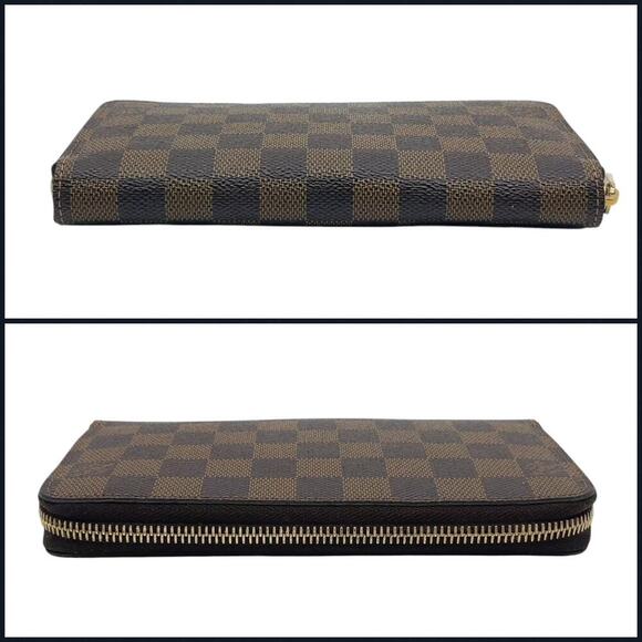 Louis Vuitton Vintage Damier Ebene Compact Sarah Wallet W/Box Zip Around - Picture 4 of 16